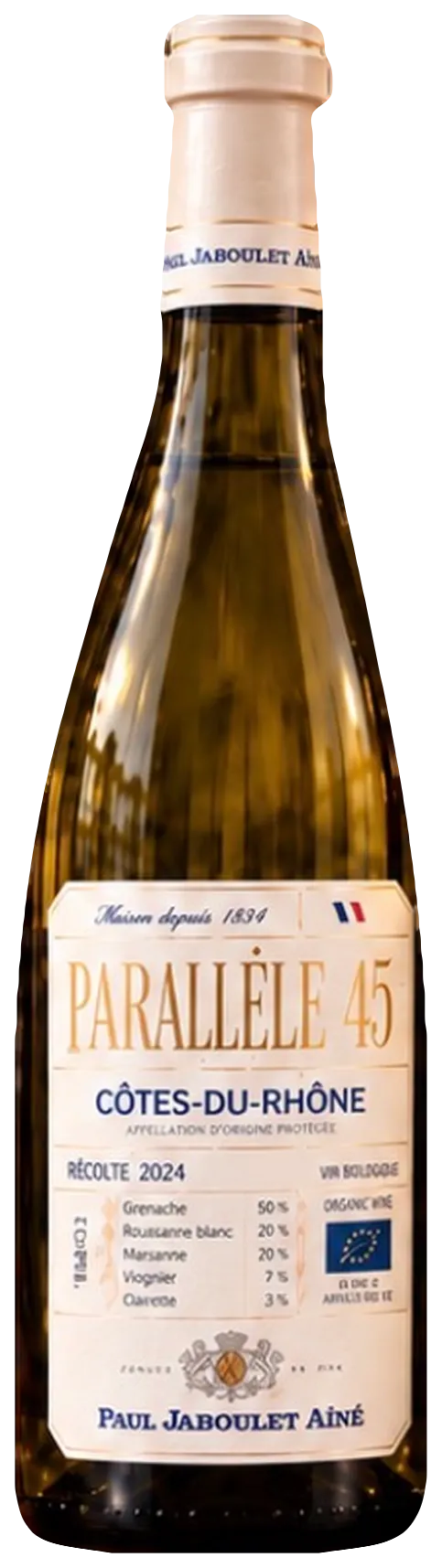 Bottle of Paul Jaboulet Aîné Parallèle 45 Côtes-du-Rhône Blanc 2024