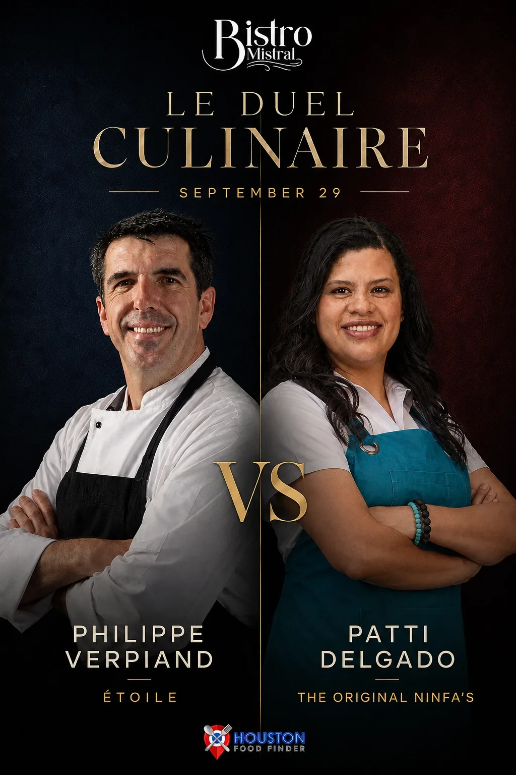 Le Duel Culinaire Tuesday, September 29: Philippe Verpiand of Étoile vs Patti Delgado of The Original Ninfa's