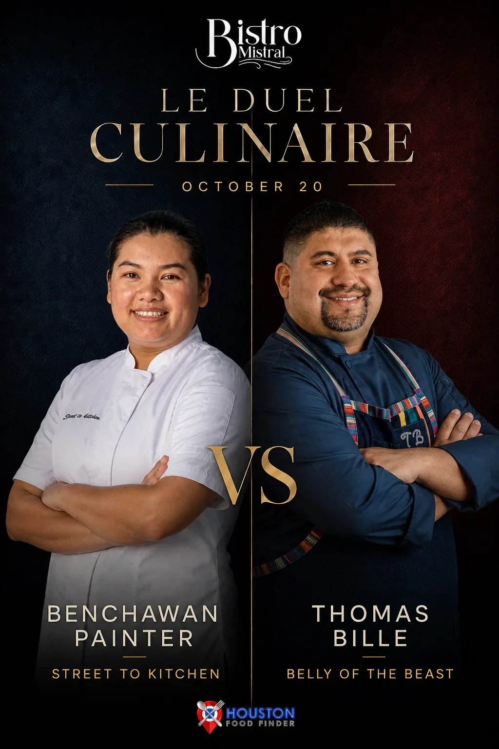 Le Duel Culinaire Tuesday, October 20: Benchawan Painter of Street To Kitchen vs Thomas Bille of Belly of the Beast